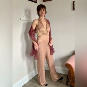 BHLDN Gold Jumpsuit Size 8